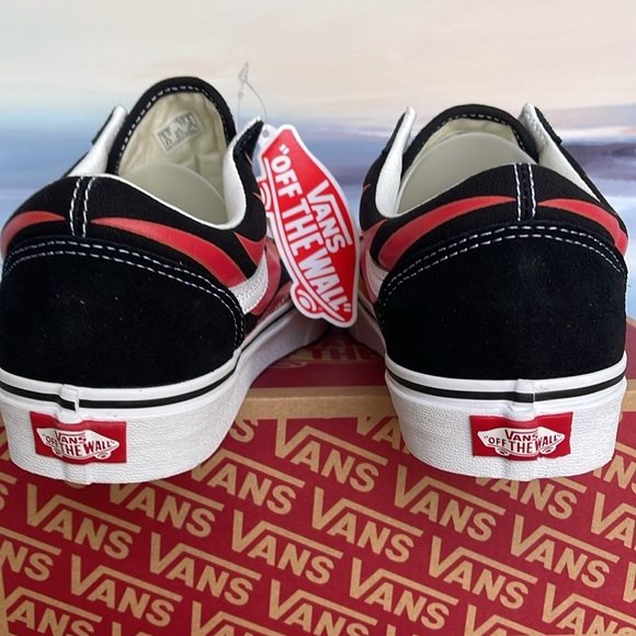 Vans Men’s Old Skool
(Flame) Black/Black/True White 
VN0A38G1PHN Sneakers - Picture 14 of 16